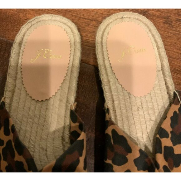 J. Crew Leopard Twist Espadrilles Slide Sandals, Size 9.5 (US), 39.5 (EUR) - Picture 2 of 5